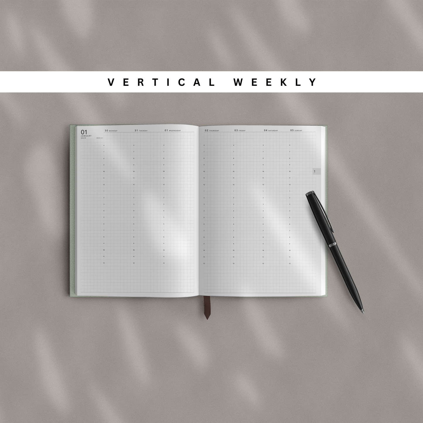 PREORDER • Weekbook Hybrid 2026 • A5 Size • Softcover Book Bound • Tomoe River Paper