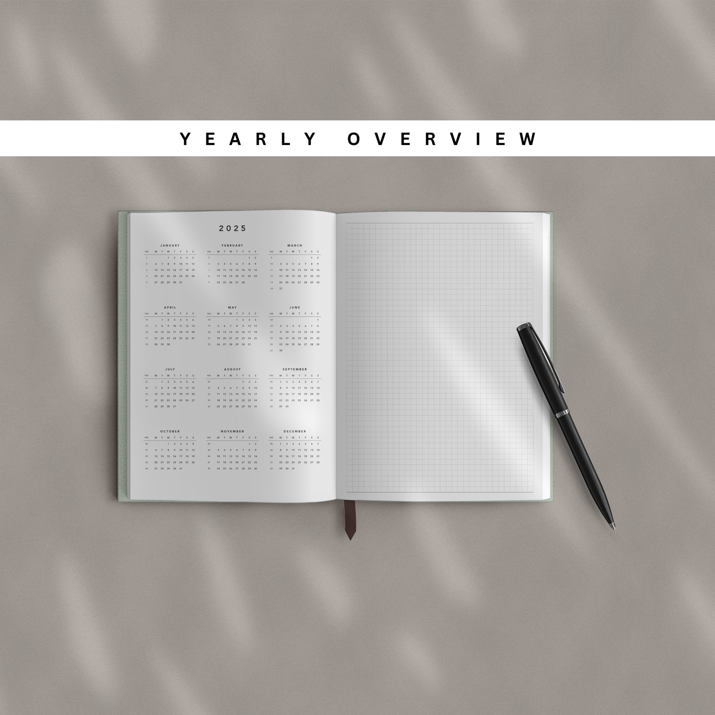 PREORDER • Weekbook Hybrid 2026 • A5 Size • Softcover Book Bound • Tomoe River Paper