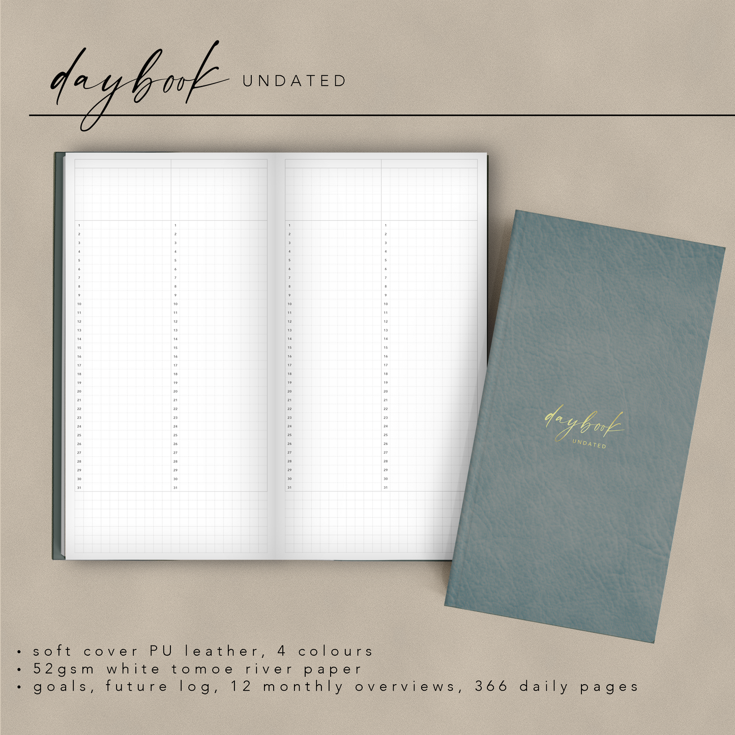 Daybook Undated • Softcover • Tomoe River Paper