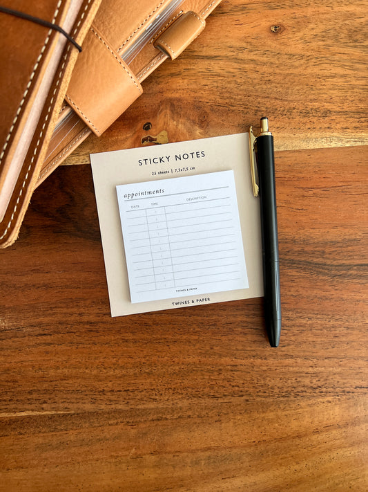 "appointments list" Sticky Notes • 7,5x7,5cm • 25 sheets