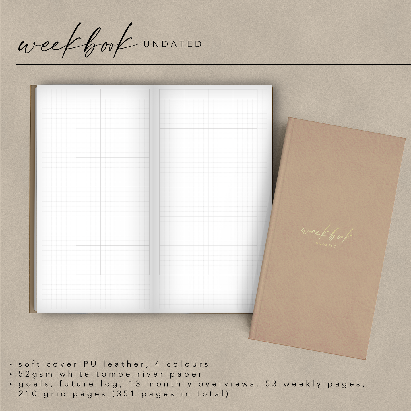 Weekbook Undated • Softcover • Tomoe River Paper