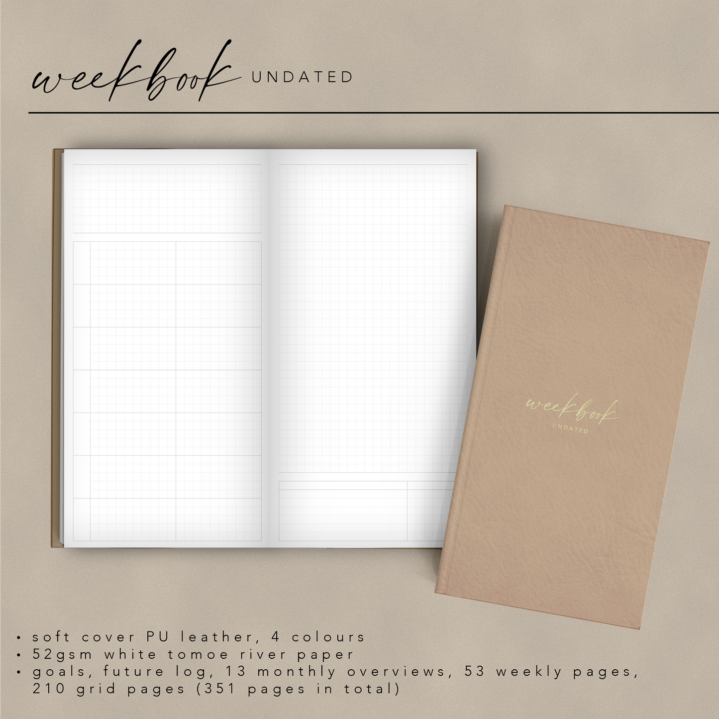 Weekbook Undated • Softcover • Tomoe River Paper