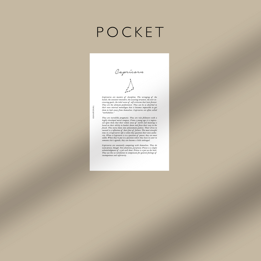 "Capricorn" Zodiac Sign Personality - Printable Dashboards