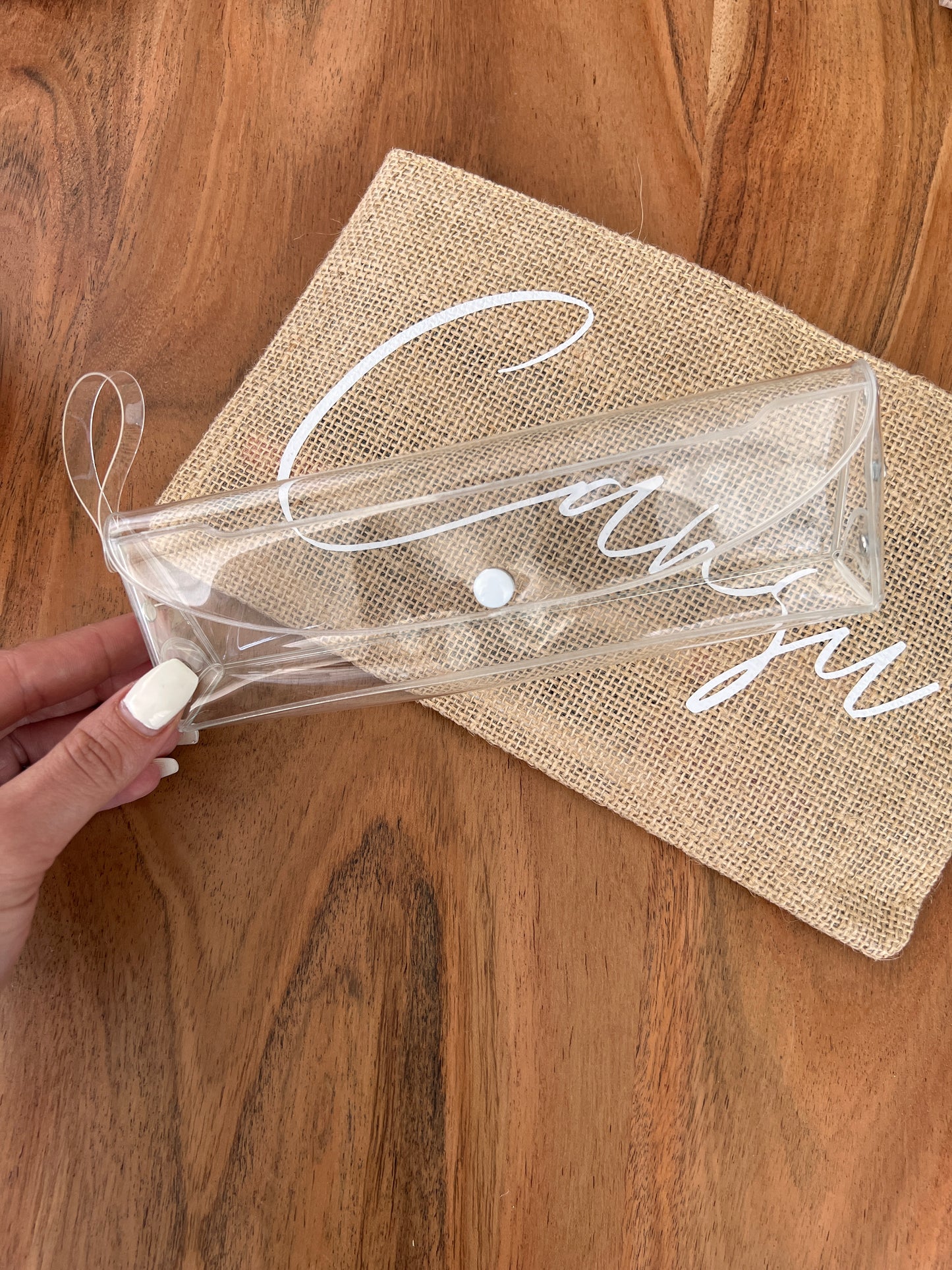 Transparente Stifttasche • Minimale Accessoires