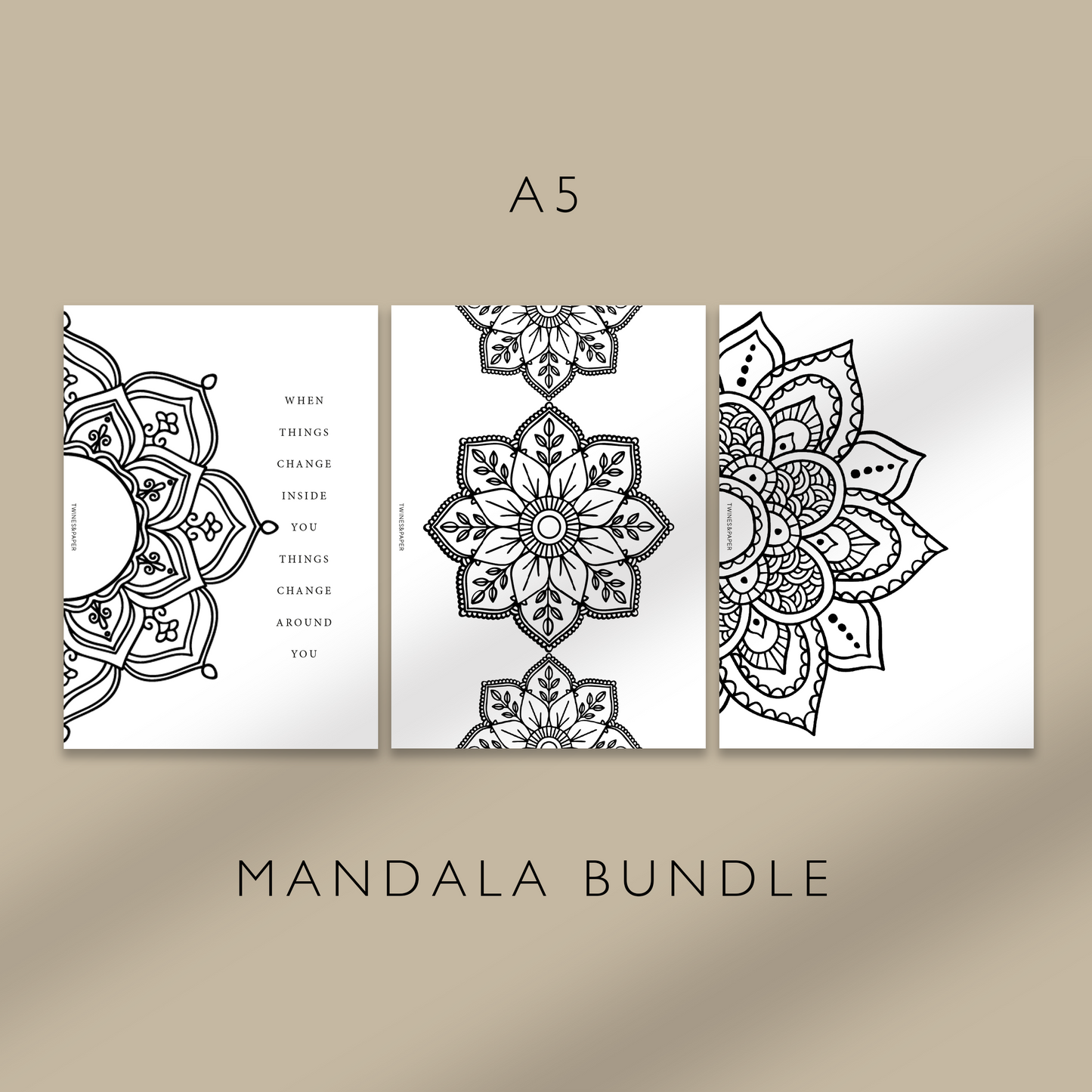 "Mandala Bundle" Printable Dashboards Pocket, A6, Personal, Personal Wide, A5