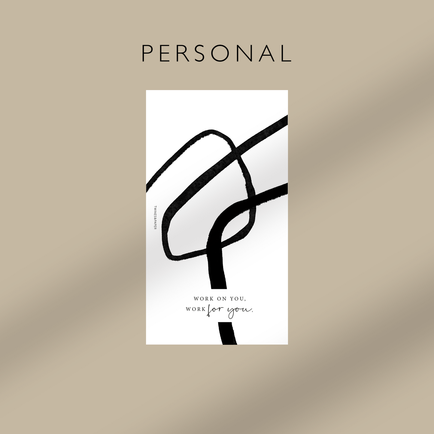 "Work On You, Work For You" Printable Planner Dashboards Pocket, A6, Personal, Personal Wide, A5