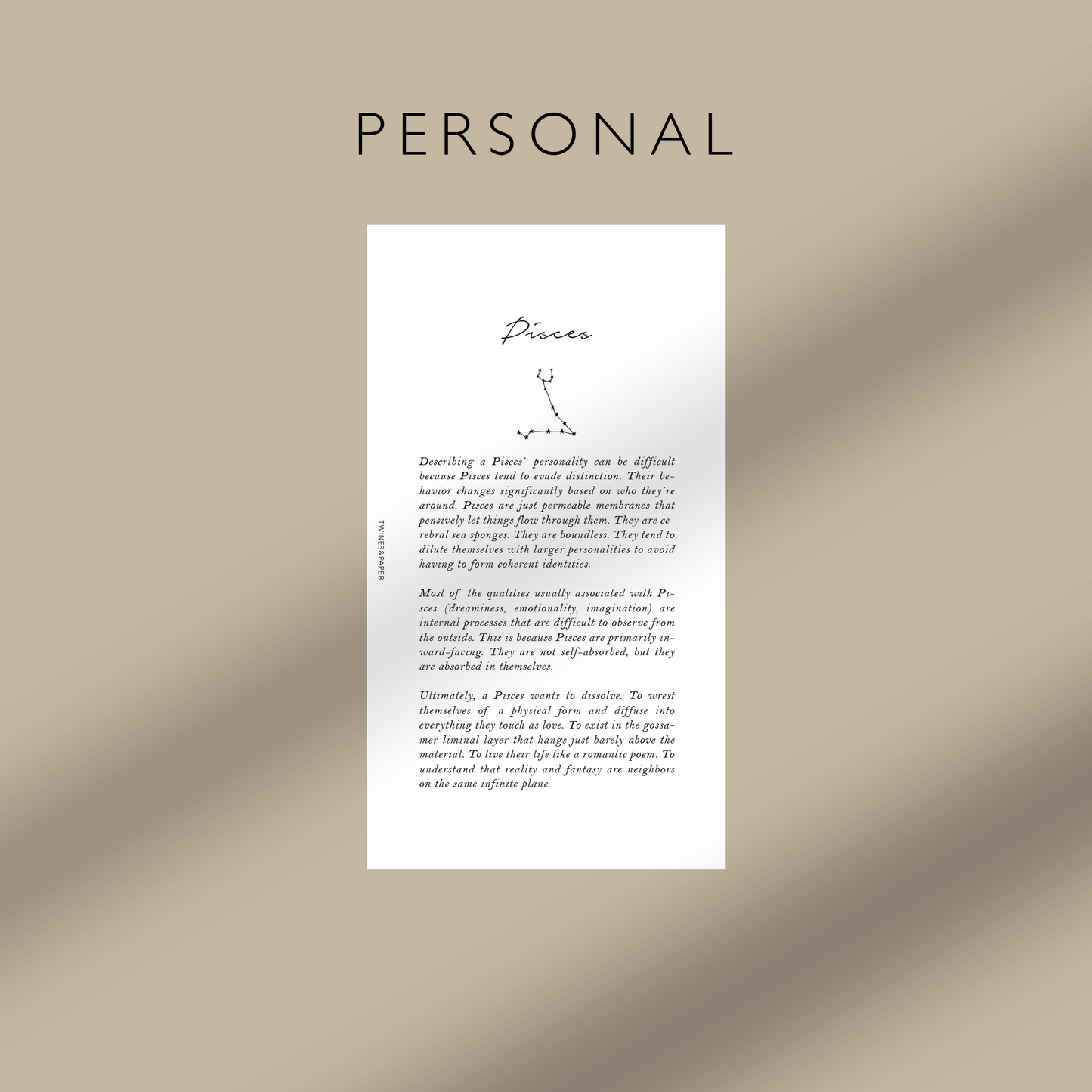 "Pisces" Zodiac Sign Personality - Printable Dashboards