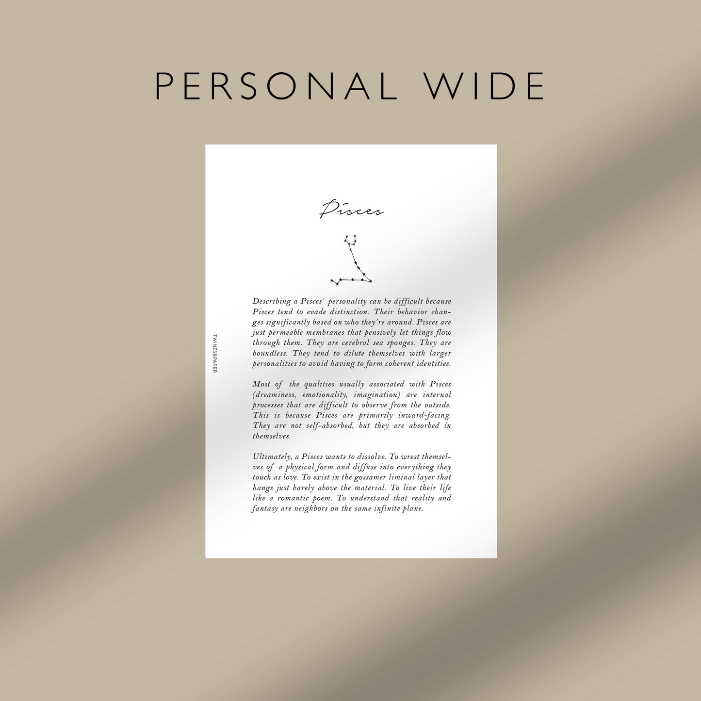 "Pisces" Zodiac Sign Personality - Printable Dashboards