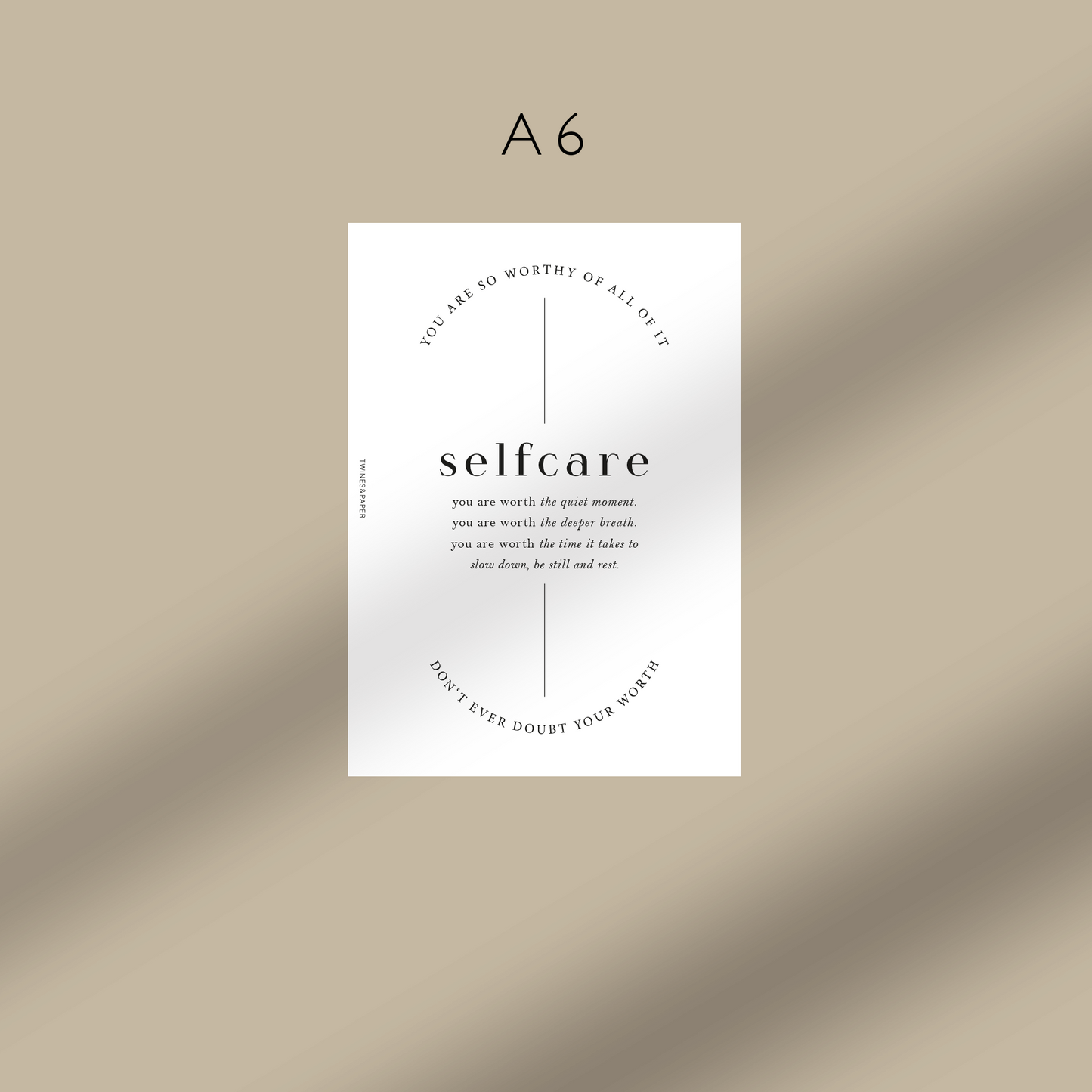 "Selfcare - you are so worthy of all of it" Printable Planner Dashboards Pocket, A6, Personal, Personal Wide, A5