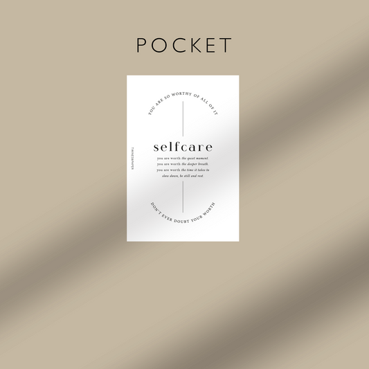 "Selfcare - you are so worthy of all of it" Printable Planner Dashboards Pocket, A6, Personal, Personal Wide, A5