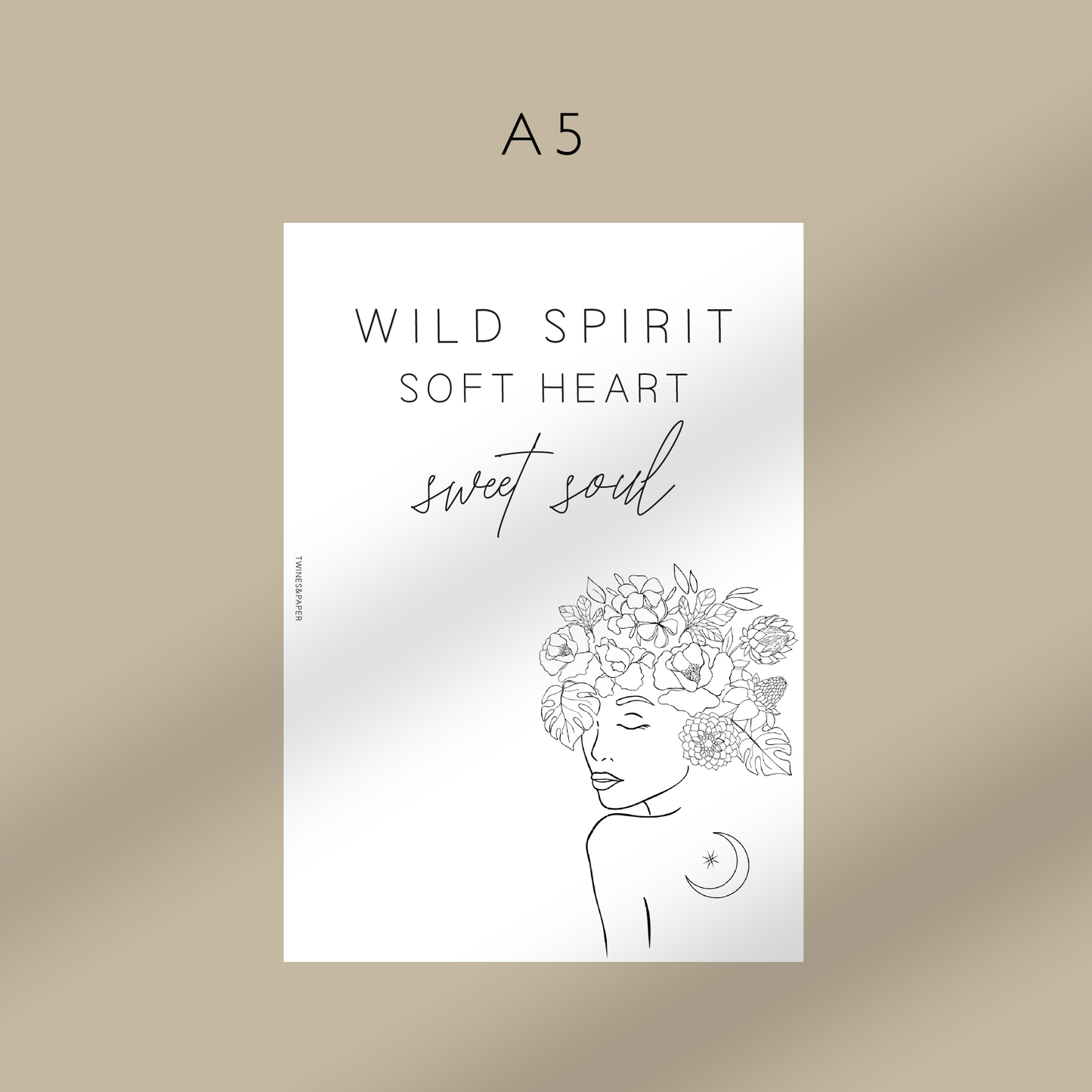 „Sweet Soul“ Druckbare Dashboard-Tasche, A6, Personal, Personal Wide, A5