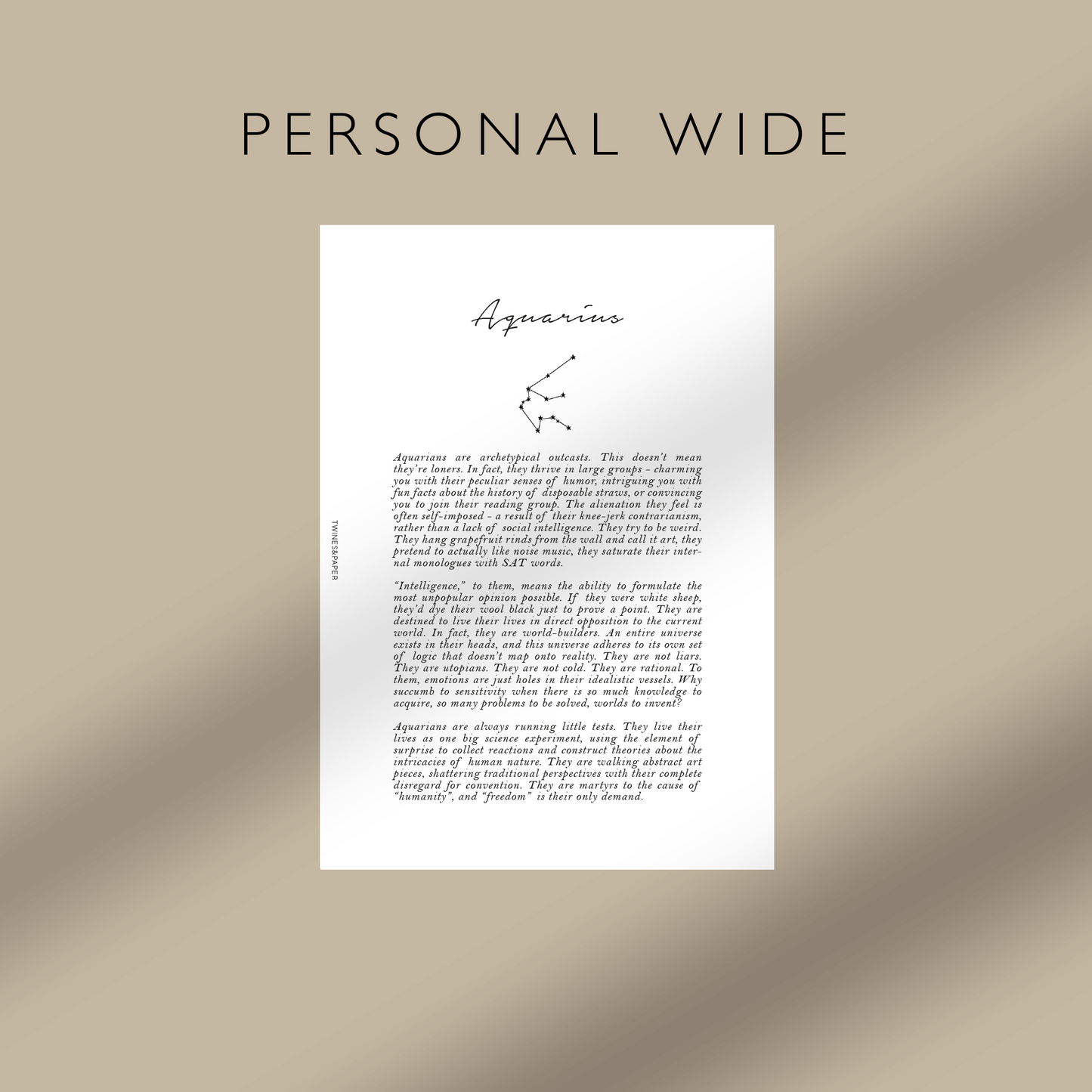 "Aquarius" Zodiac Sign Personality - Printable Dashboards