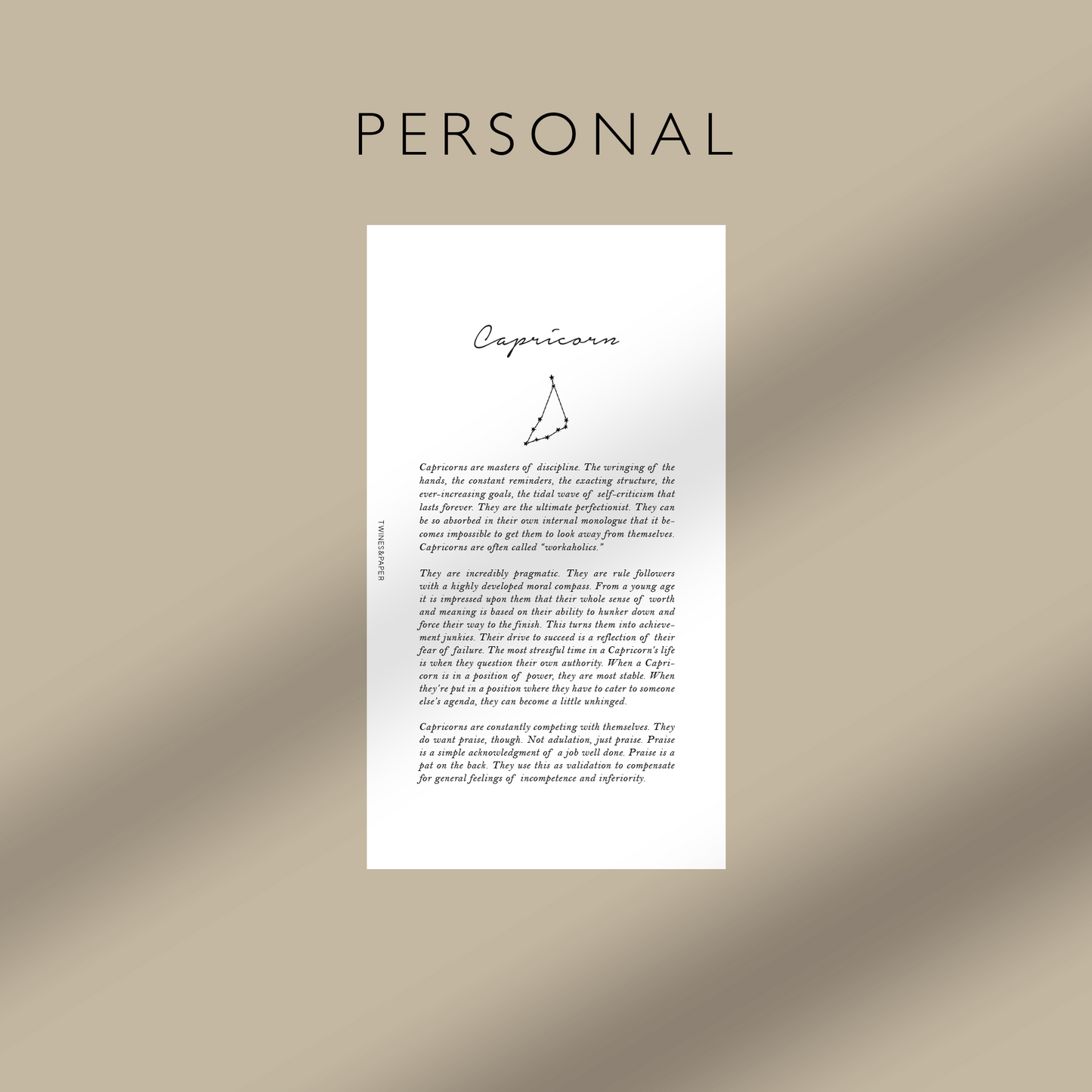 "Capricorn" Zodiac Sign Personality - Printable Dashboards