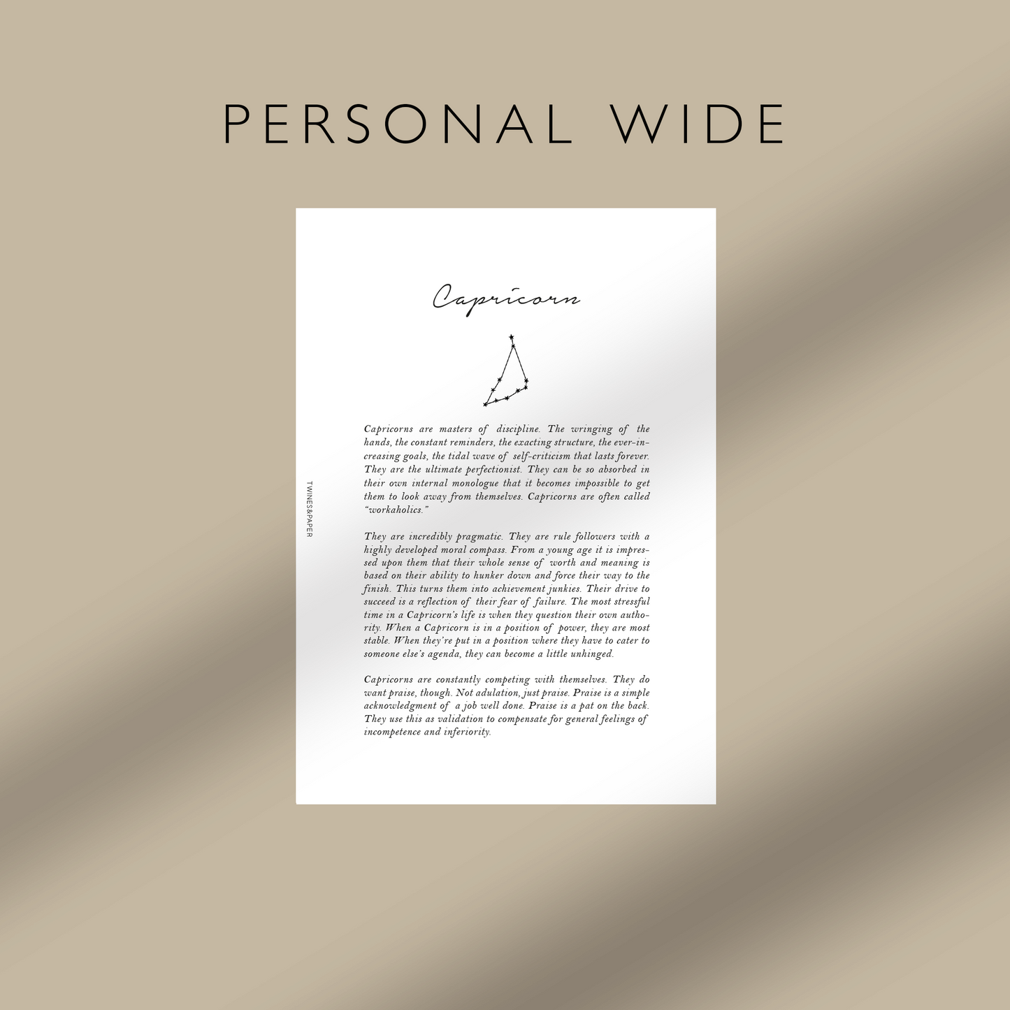 "Capricorn" Zodiac Sign Personality - Printable Dashboards