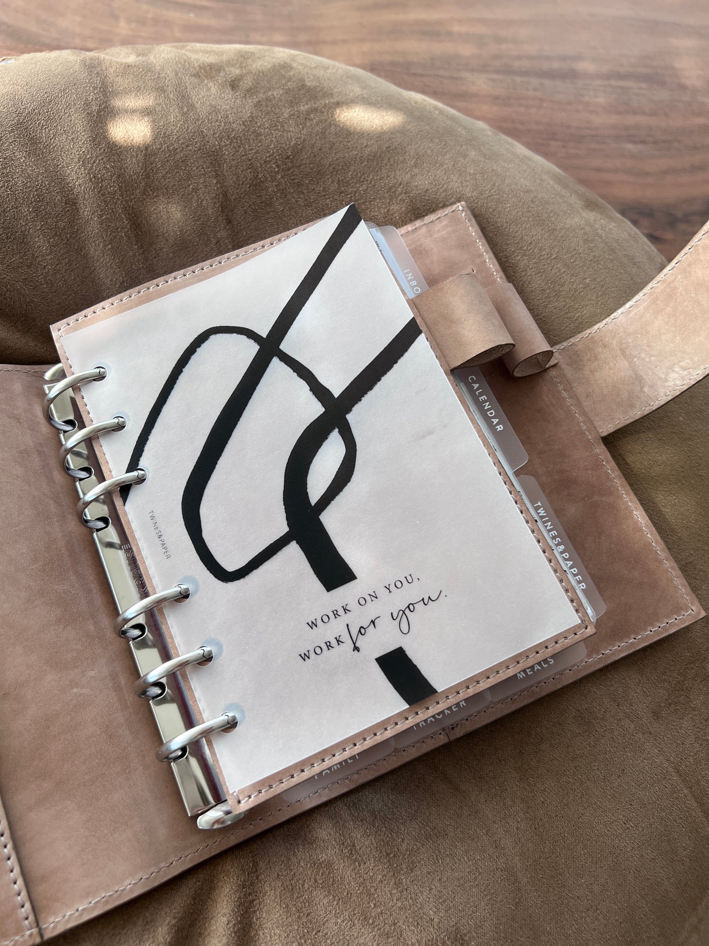"Work On You, Work For You" Printable Planner Dashboards Pocket, A6, Personal, Personal Wide, A5