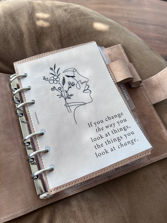 "Change The Way You Look" Printable Planner Dashboards Pocket, A6, Personal, Personal Wide, A5