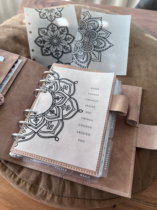 "Mandala Bundle" Printable Dashboards Pocket, A6, Personal, Personal Wide, A5