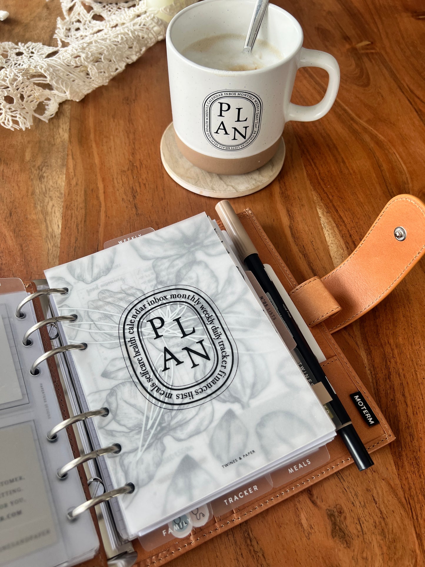 „PLAN“ Diptyque inspiriertes druckbares Planer-Dashboard