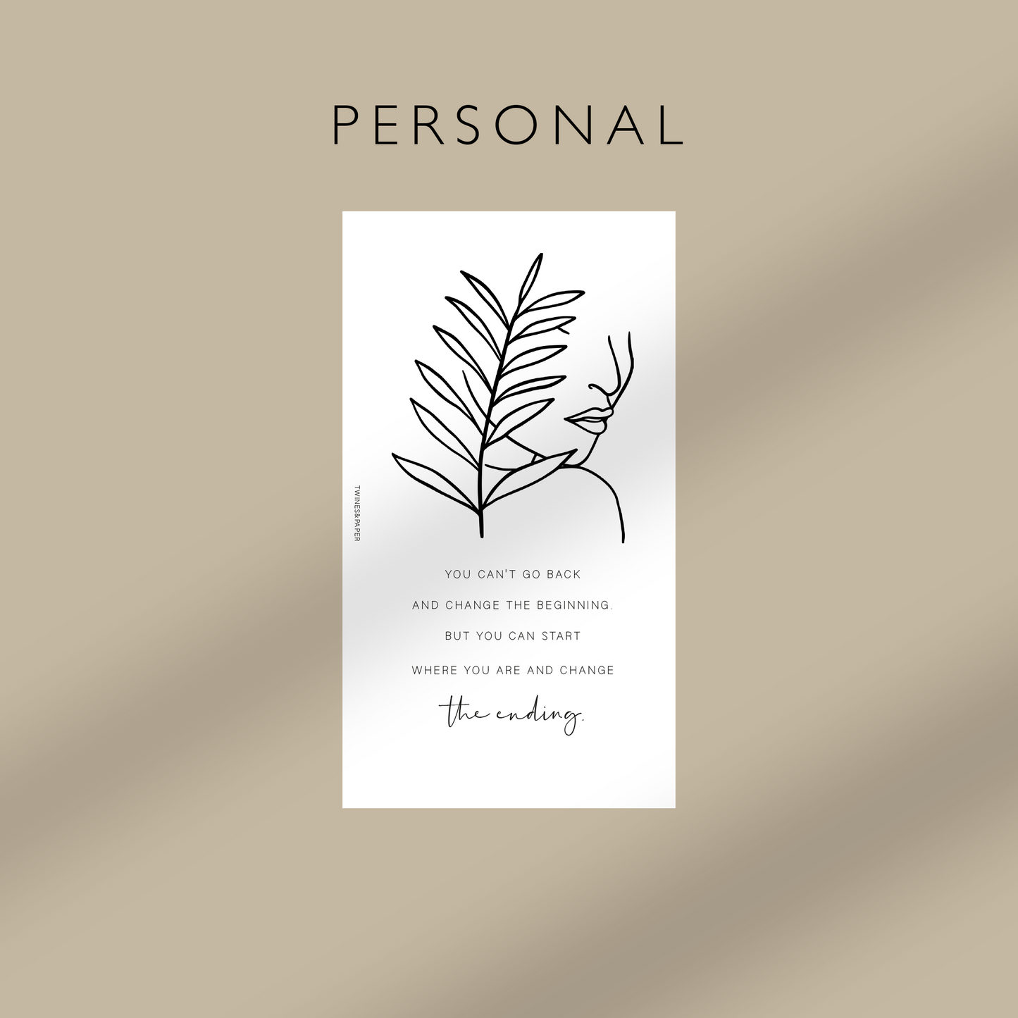 "Change The Ending" Printable Planner Dashboards Pocket, A6, Personal, Personal Wide, A5