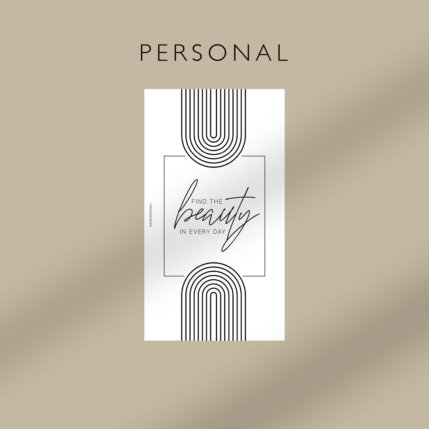 "Find The Beauty In Every Day" Printable Planner Dashboards Pocket, A6, Personal, Personal Wide, A5