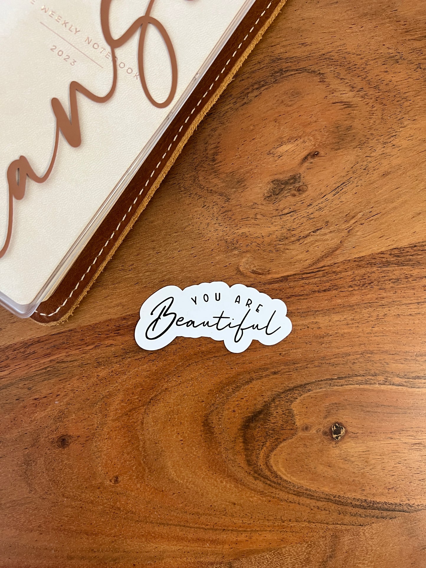 You are beautiful“ Die Cuts (Stickers) • White Vinyl Matte
