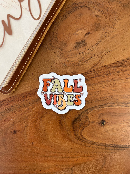 Fall vibes“ Die Cuts (Stickers) • White Vinyl Matte