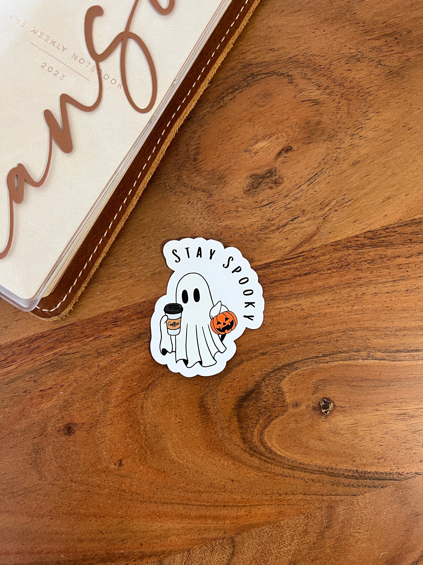 Stay spooky Ghost“ Die Cuts (Stickers) • White Vinyl Matte