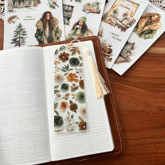 "Ginger Sage Flowers Acrylic Bookmark" • Planner Essentials