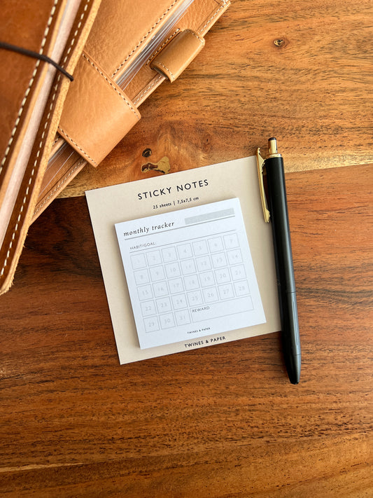 "monthly tracker" Sticky Notes • 7,5x7,5cm • 25 sheets