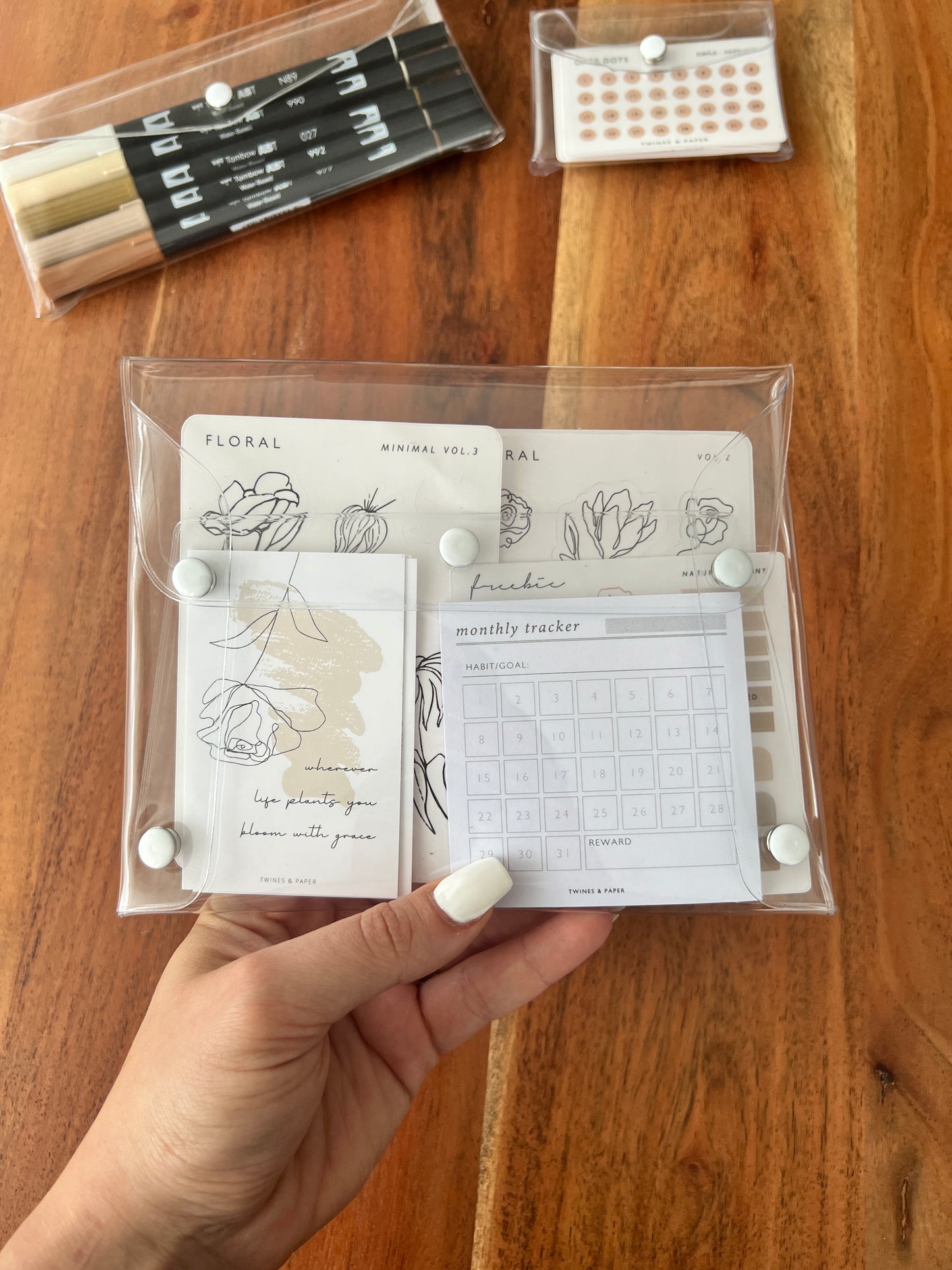 Clear Pouch • Transparent PVC • Tiny, Medium and Large
