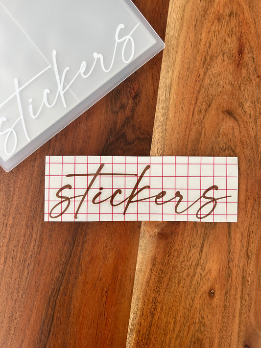 "Stickers" Lettering • Vinyl Decal