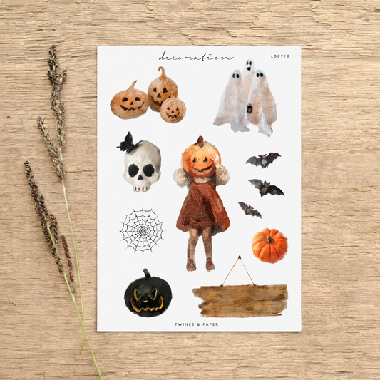 "Halloween 1 • Planner Decoration Stickers • Transparent Matte/White Matte