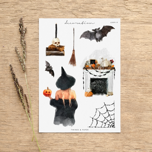 "Halloween 2 • Planner Decoration Stickers • Transparent Matte/White Matte