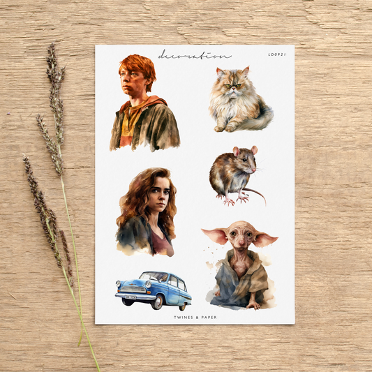 "Harry Potter World 2" • Planner Decoration Stickers • Transparent Matte/White Matte