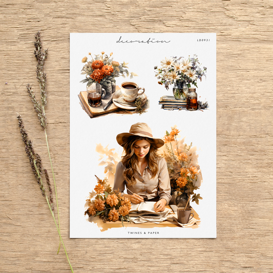 "Autumn Vibes 18 • Planner Decoration Stickers • Transparent Matte/White Matte