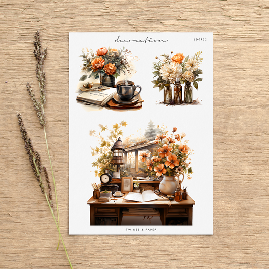 "Autumn Vibes 19 • Planner Decoration Stickers • Transparent Matte/White Matte