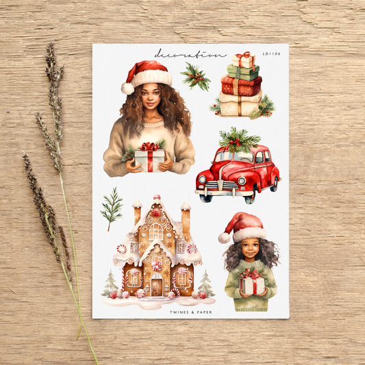 "Christmas Classics 2" • Planner Decoration Stickers • Transparent Matte/White Matte