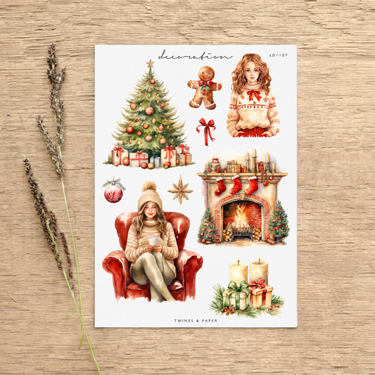 "Christmas Classics 3" • Planner Decoration Stickers • Transparent Matte/White Matte