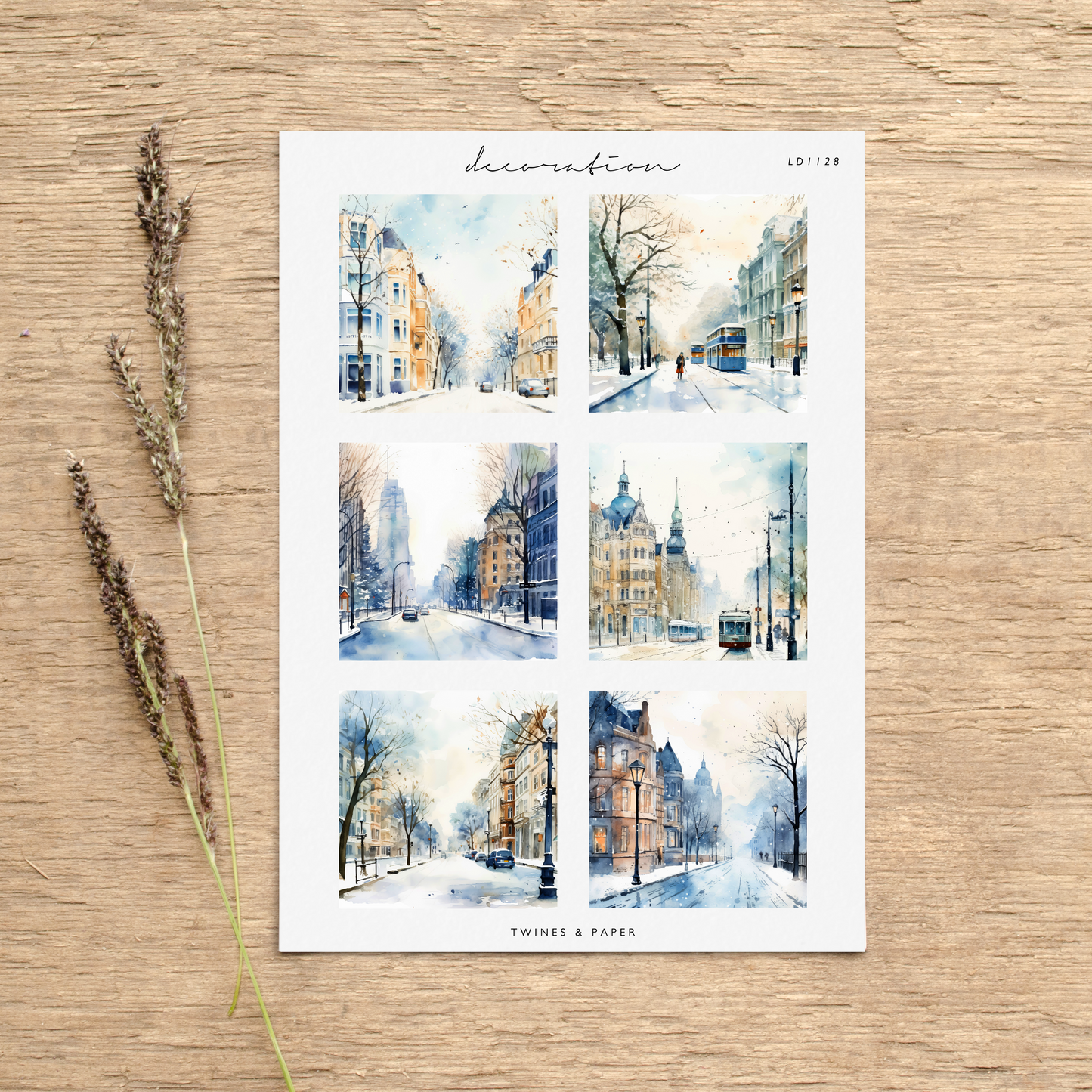 "Winter City Scenes" • Planner Decoration Stickers • Transparent Matte/White Matte