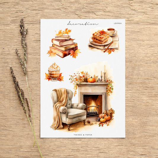 "Autumn Vibes 6 • Planner Decoration Stickers • Transparent Matte/White Matte