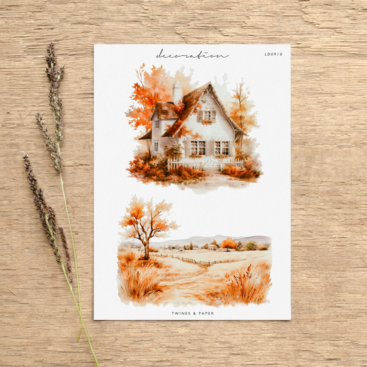 "Autumn Vibes 10 • Planner Decoration Stickers • Transparent Matte/White Matte