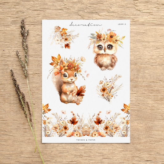 "Autumn Vibes 13 • Planner Decoration Stickers • Transparent Matte/White Matte