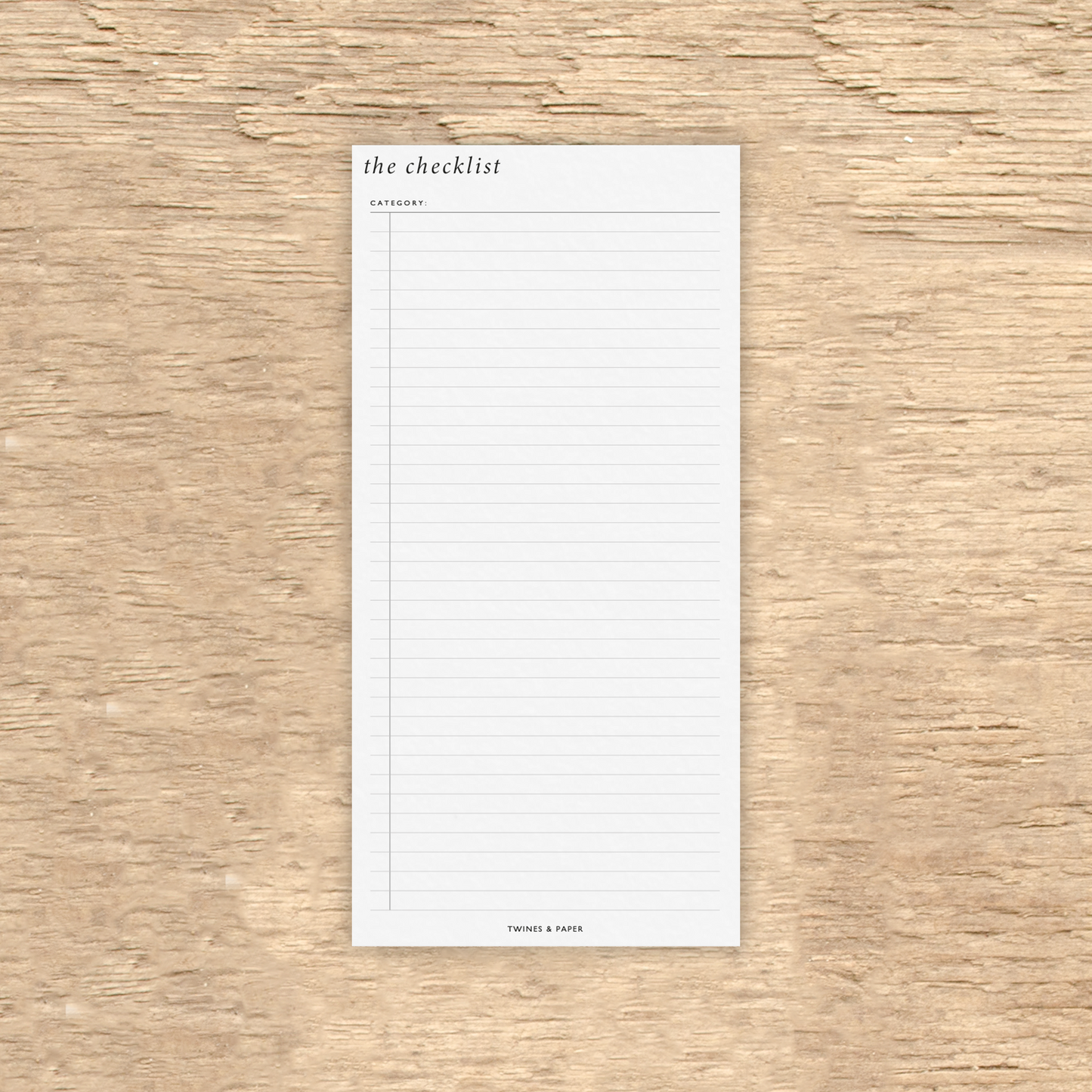 "the checklist" Notepad • DIN long size • 50 sheets