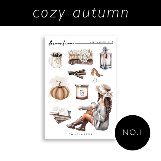 „Cozy Autumn“ Nr. 1 • Dekoaufkleber • Transparent matt