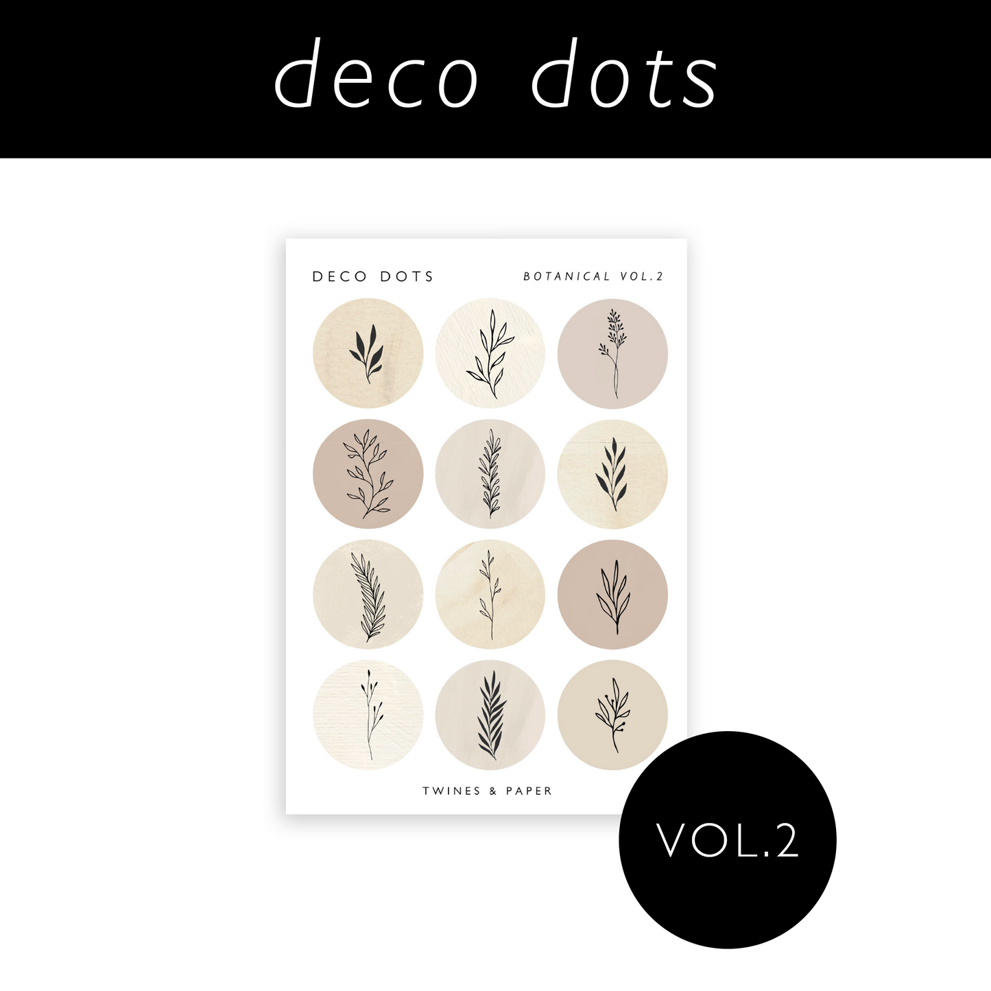 Deco Dots • Botanical • Transparent Matte