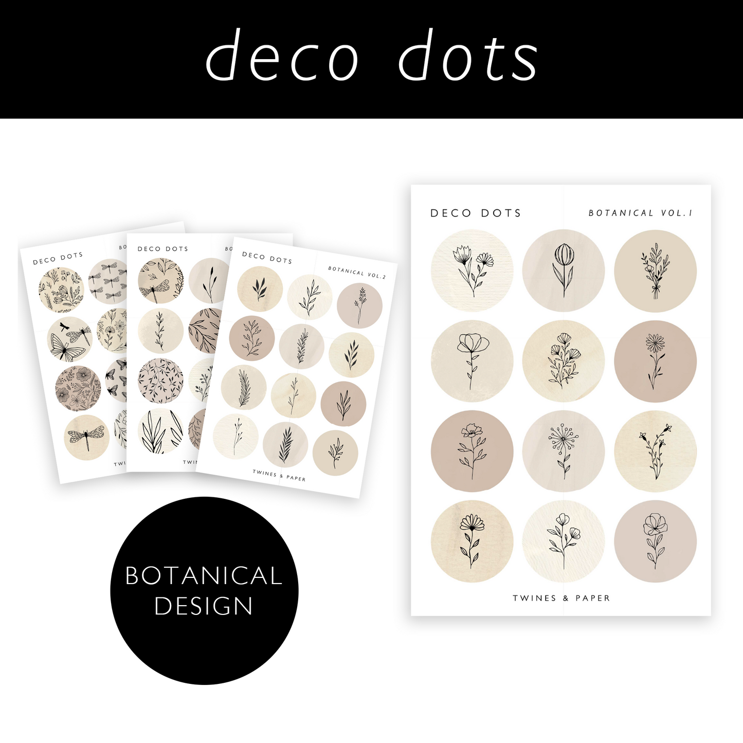 Deco Dots • Botanical • Transparent Matte