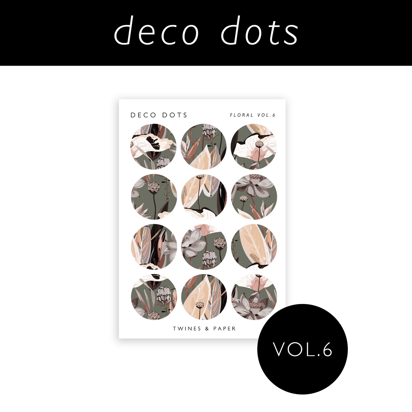 Deco Dots • Floral • Transparent Matte