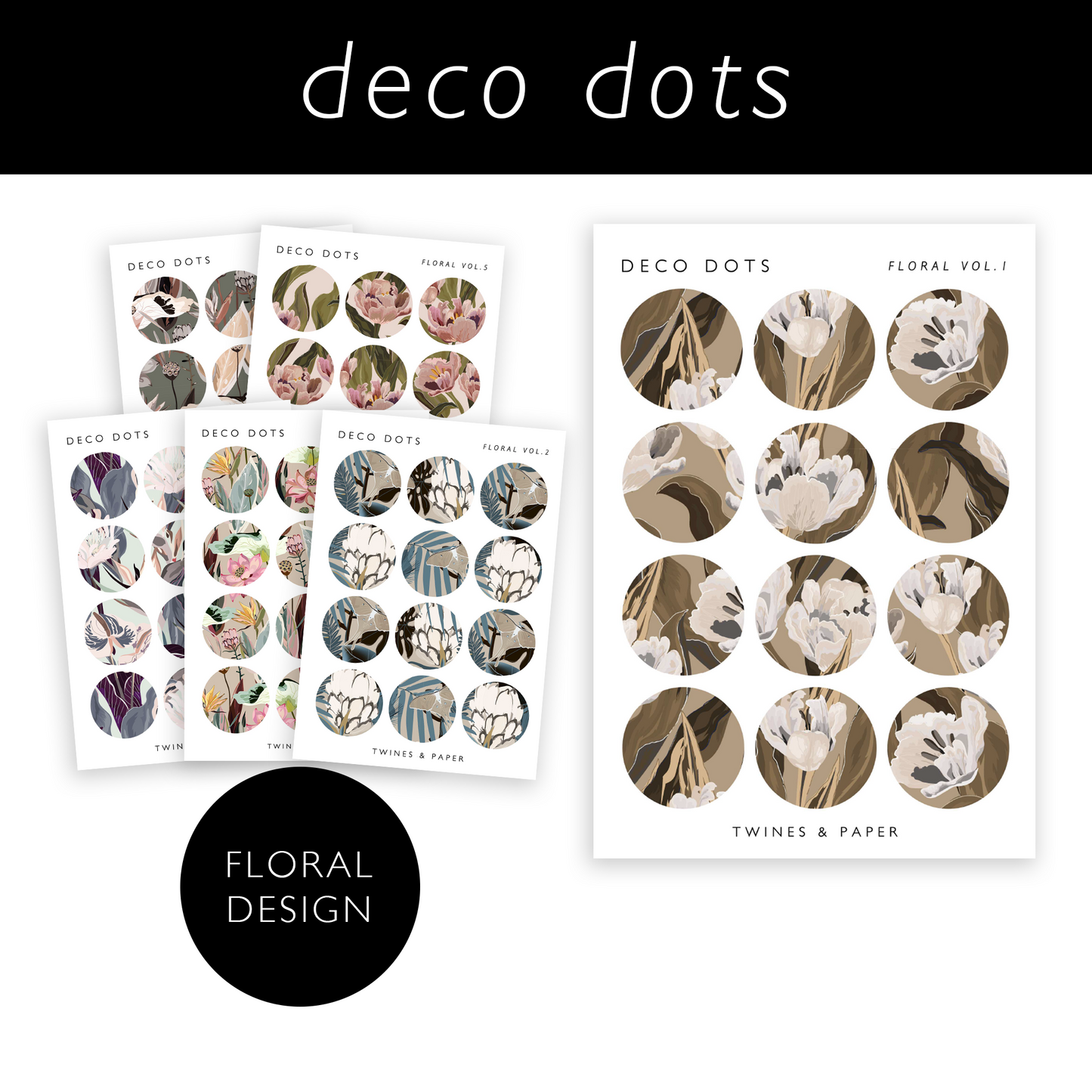 Deco Dots • Floral • Transparent Matte
