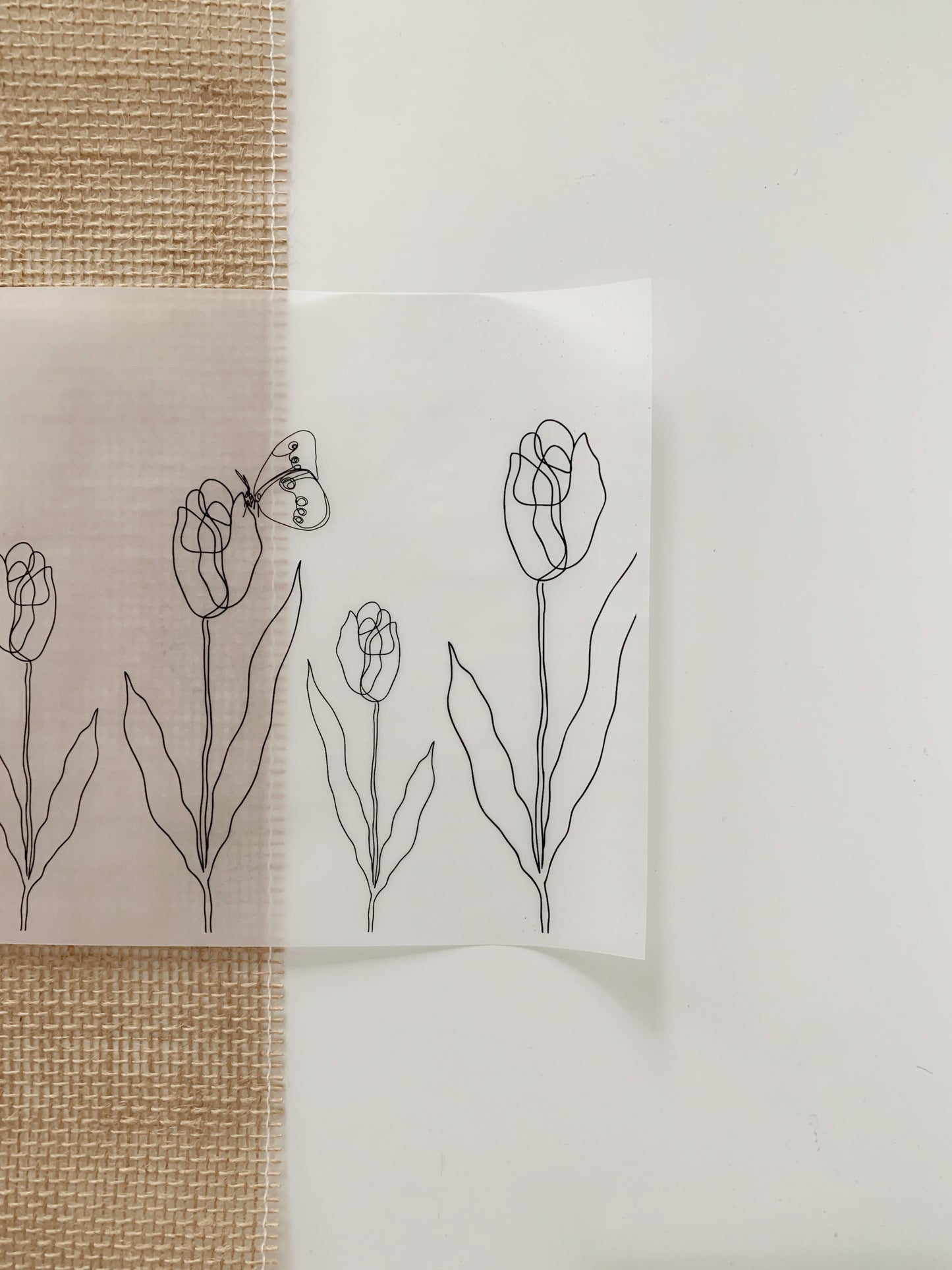 FV092 Große Tulpen, foliertes Pergament/Acetat-A4-Blatt