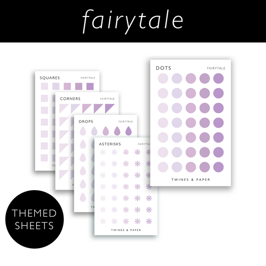 FAIRYTALE • Shape Stickers • Business Card Size • Transparent Matte